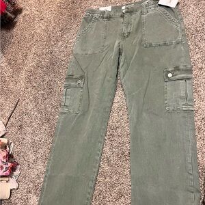 Velvet Olive Green Trousers